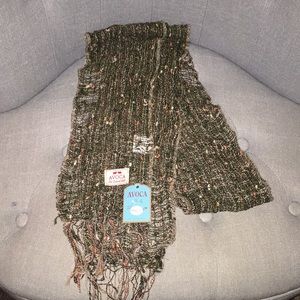 Olive green scarf from Ireland